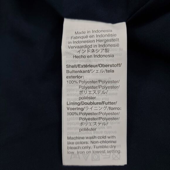 Madewell Dress Womens 6 Blue Flutter-Sleeve Ruffle-Hem V-Neck Lined Dots Print - Picture 12 of 13